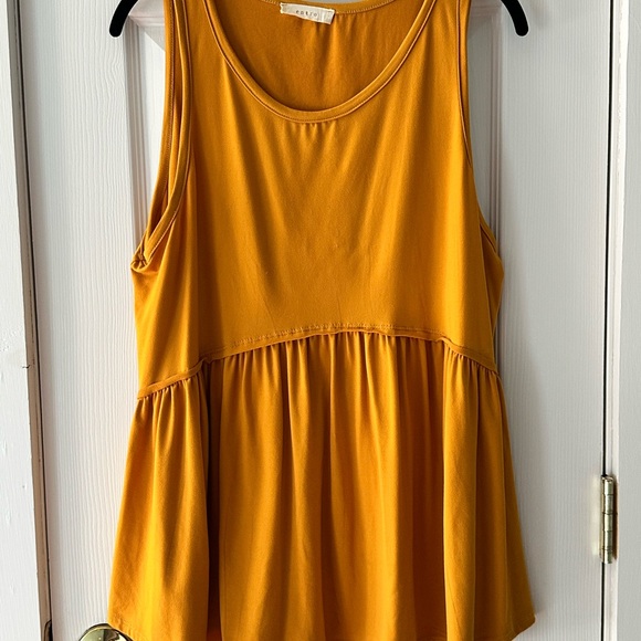 entro Tops - Entro Golden Sleeveless Tank Top